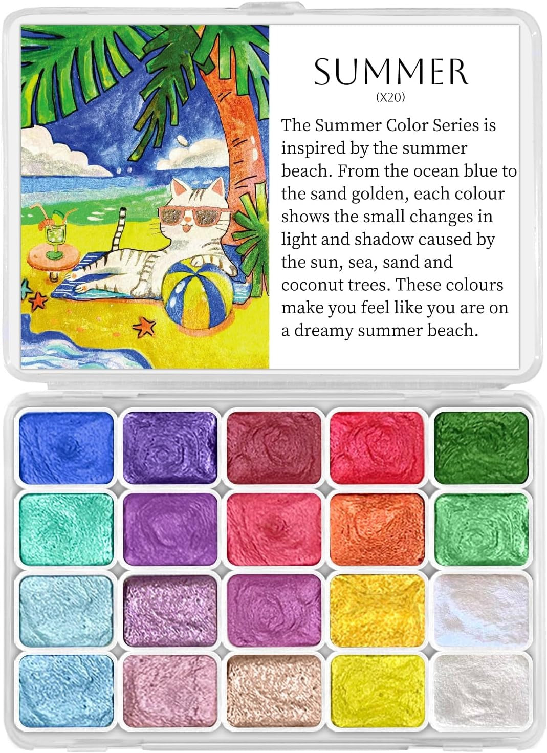 Achiver Mini Glitter Watercolor Paint Set
