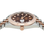 Datejust 41MM 126331 Chocolate Diamond Dial Fluted Bezel Two Tone Rose Gold Jubilee Bracelet