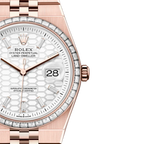 Land-Dweller Oyster 40mm Everosegold & Diamonds Intense White Honeycomb Motif Dial  127385TBR-0003