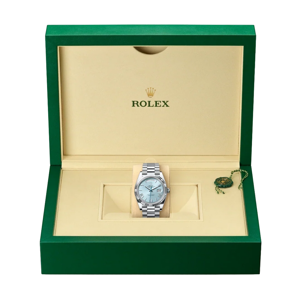 President Day-Date 40mm Ice Blue Dial Platinum Mens Watch 228236