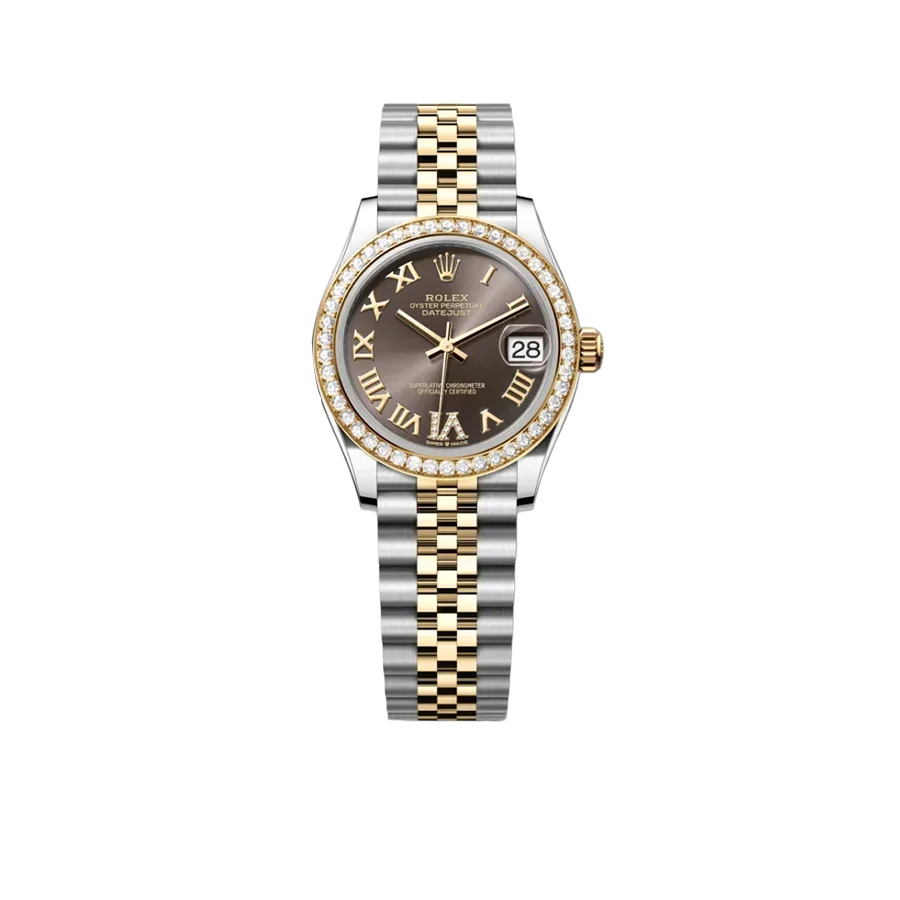 Lady-Datejust 31 mm, Oystersteel, yellow gold and diamonds M278383RBR-0018
