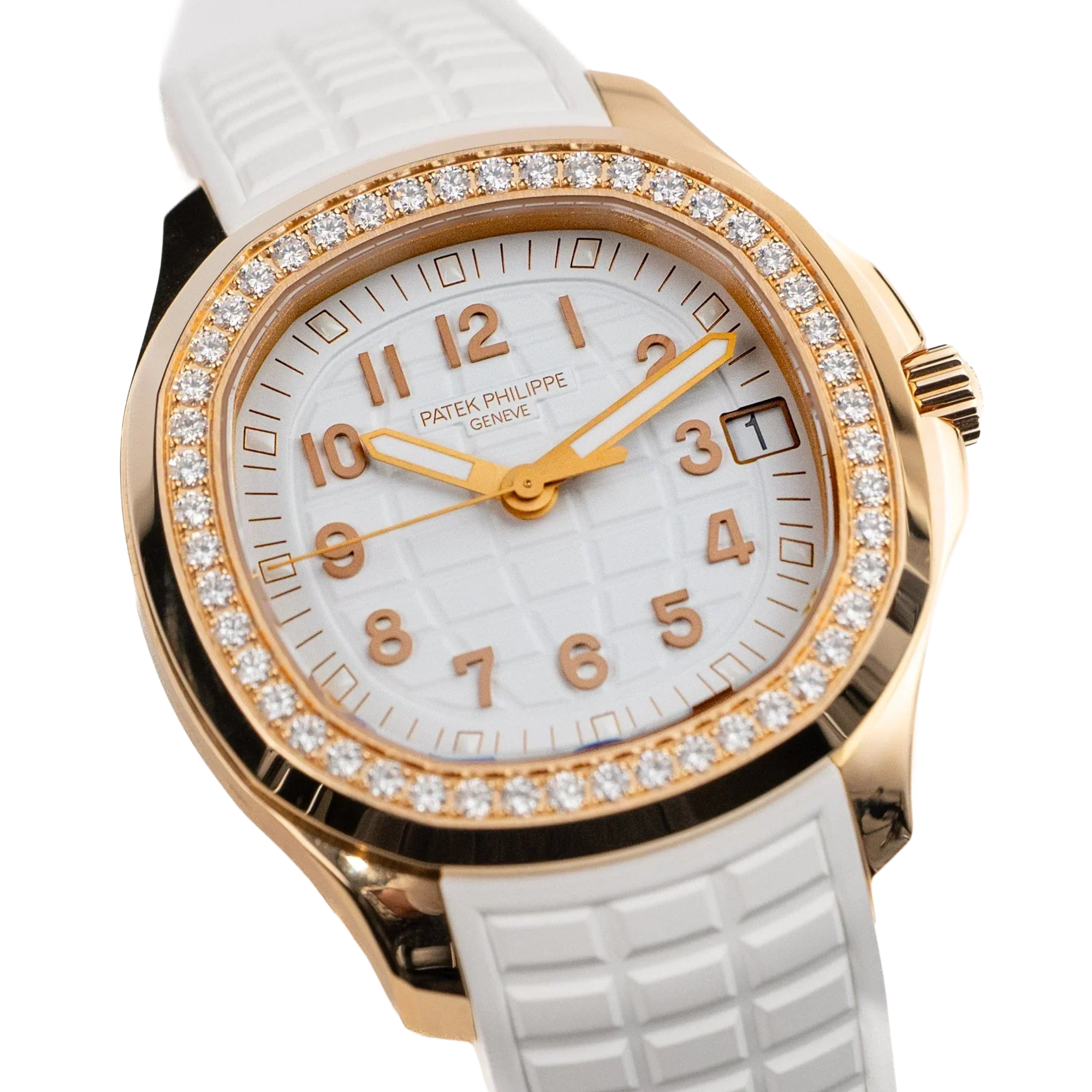 Aquanaut Luce 39mm 5268/200R-001 Rose Gold White Dial Diamond Bezel