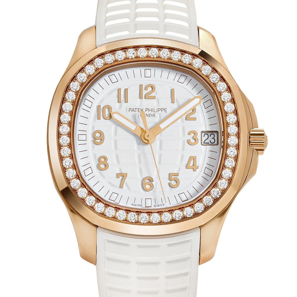 Aquanaut Luce 39mm 5268/200R-001 Rose Gold White Dial Diamond Bezel