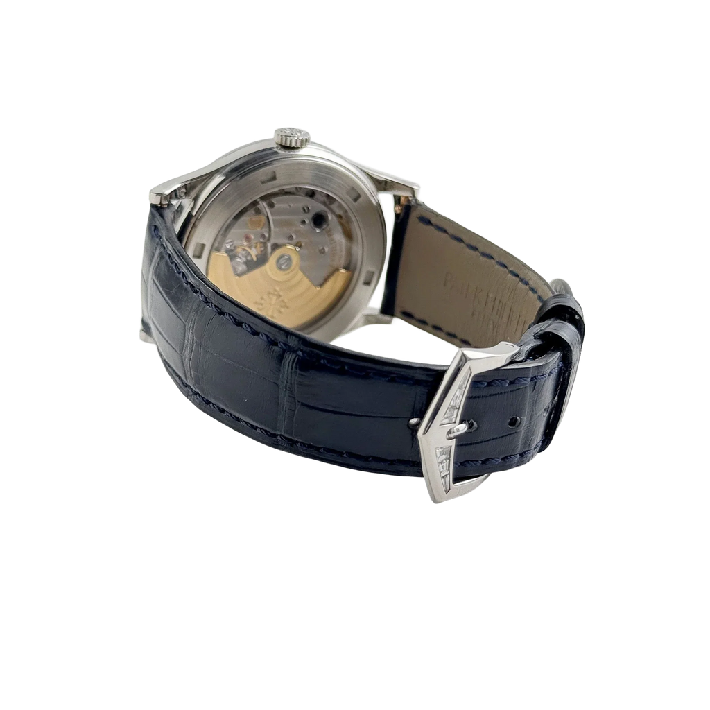 Calatrava 38mm 5298P-012 Platinum Black Diamond Dial Diamond Bezel