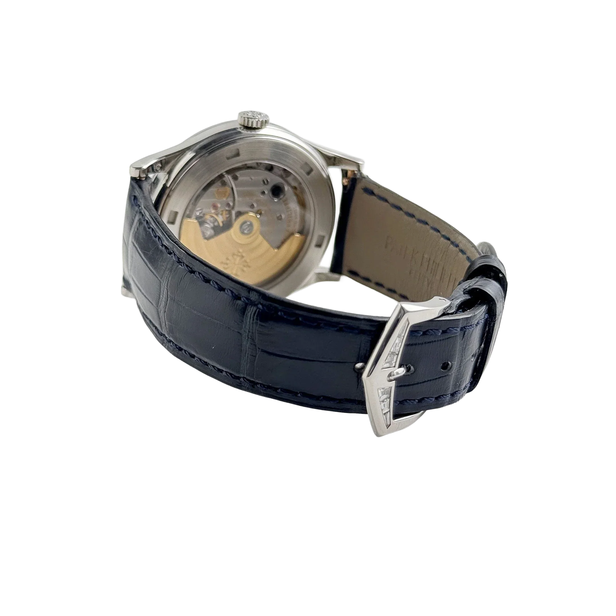 Calatrava 38mm 5298P-012 Platinum Black Diamond Dial Diamond Bezel