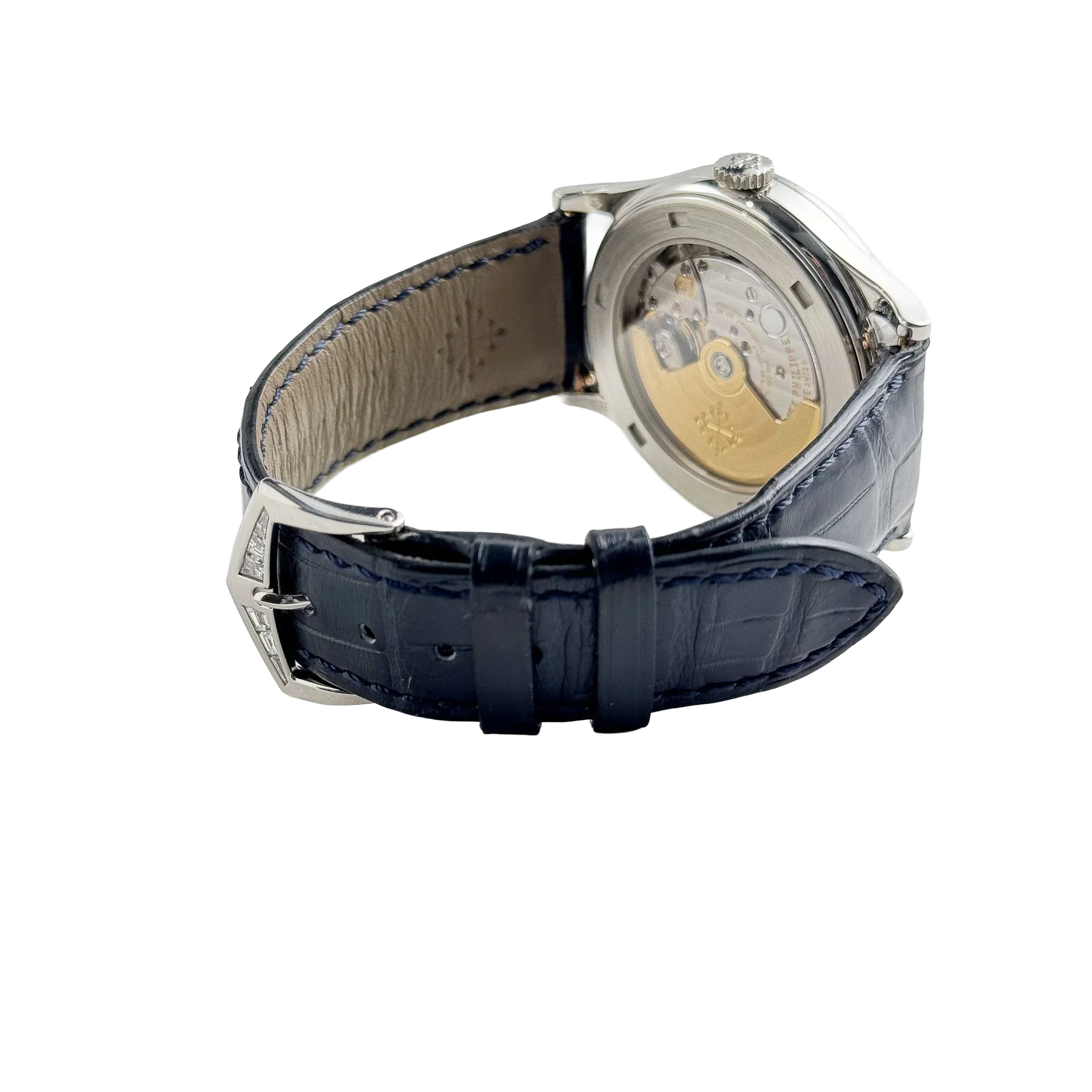 Calatrava 38mm 5298P-012 Platinum Black Diamond Dial Diamond Bezel