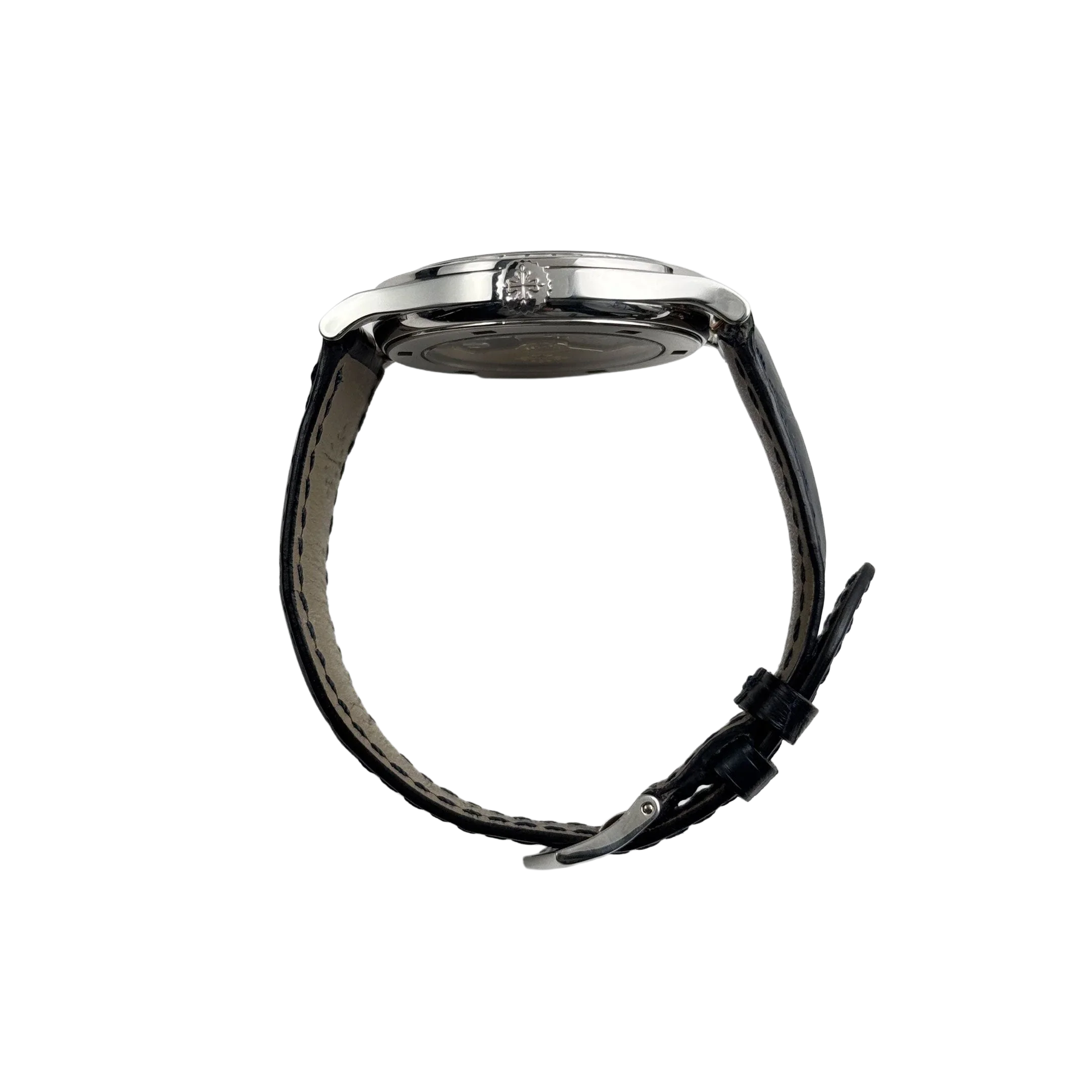 Calatrava 38mm 5298P-012 Platinum Black Diamond Dial Diamond Bezel