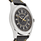 Calatrava 40mm 6007G-001 White Gold Black Dial Yellow Accents