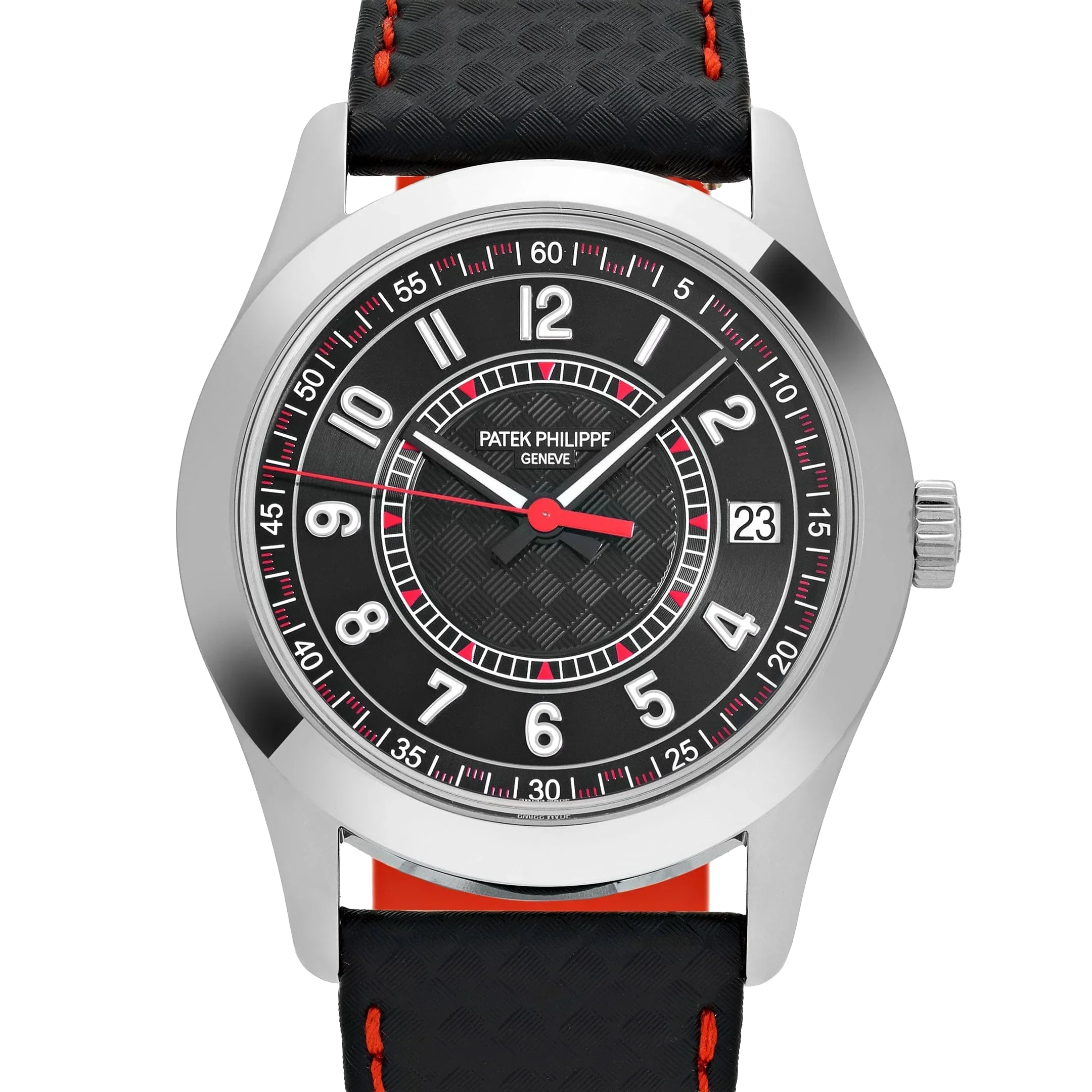 Calatrava 40mm 6007G-010 White Gold Red Accents