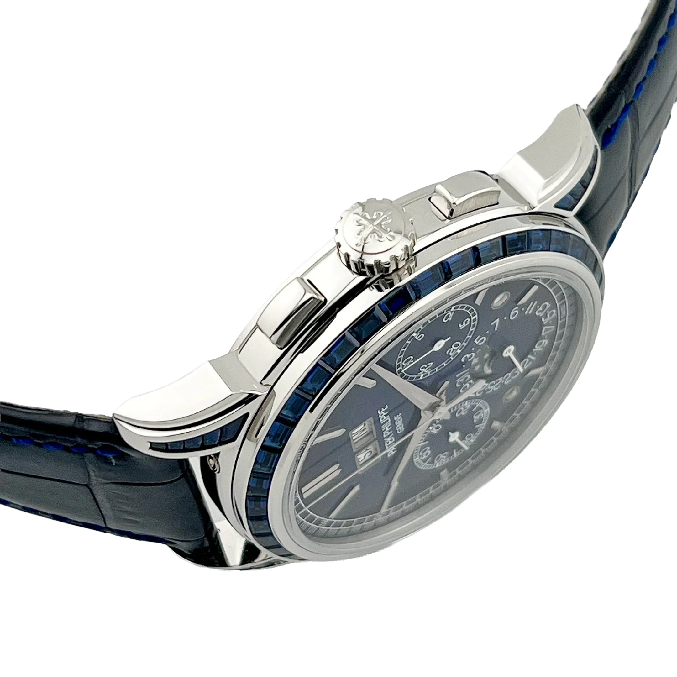Grand Complications 41mm 5271/11P-010 Perpetual Calendar Chronograph Platinum Baguette Sapphires