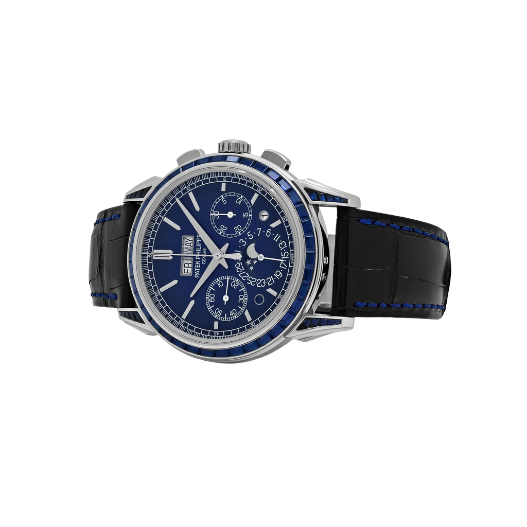 Grand Complications 41mm 5271/11P-010 Perpetual Calendar Chronograph Platinum Baguette Sapphires