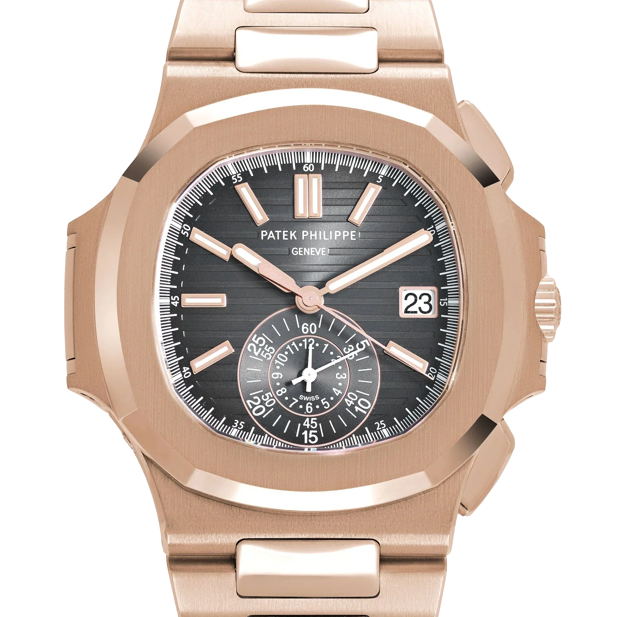 Nautilus 40mm 5980/1R-001 Chronograph Date Rose Gold Black Dial