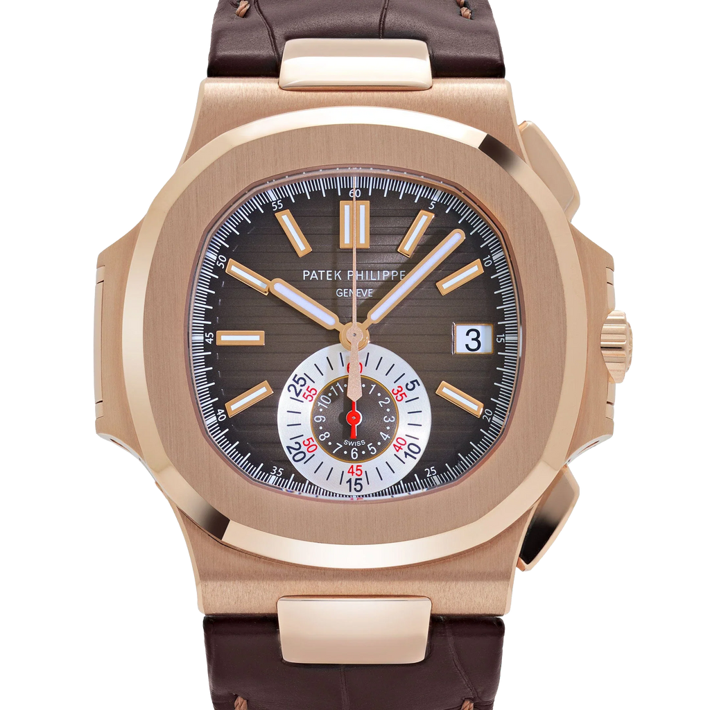 Nautilus 40mm 5980R-001 Chronograph Rose Gold Brown Dial