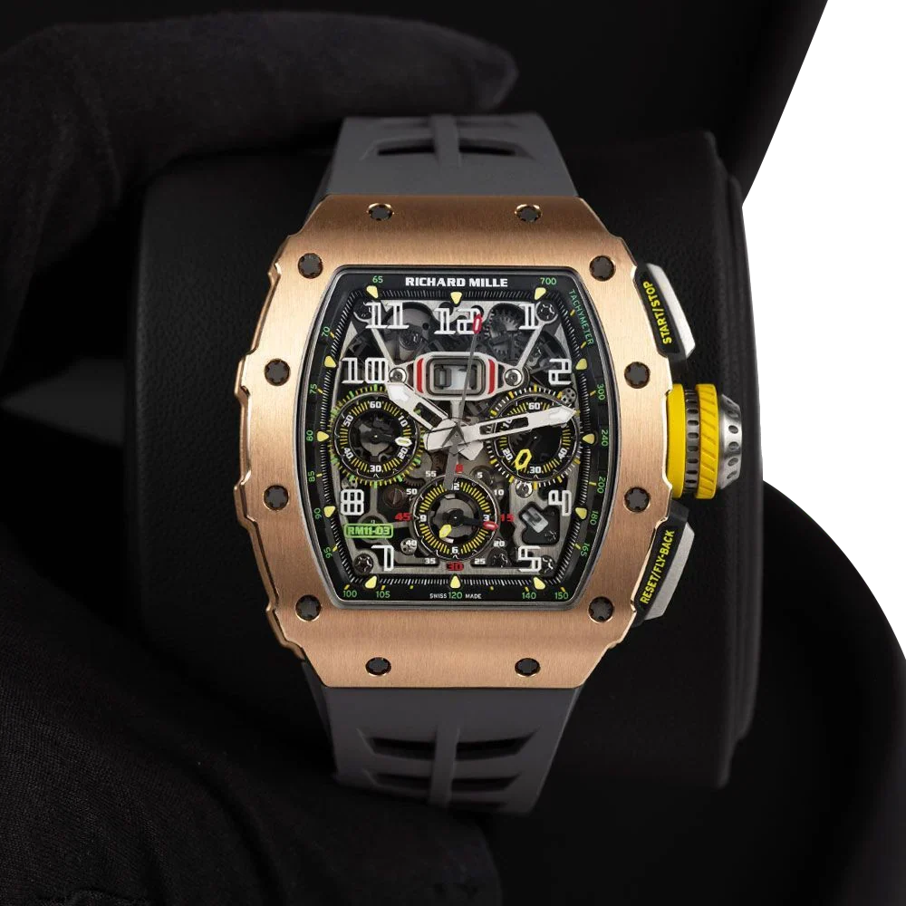 RM 11-03 Rose Gold &amp; Titanium, Skeleton Dial, 50 mm
