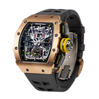 RM 11-03 Rose Gold &amp; Titanium, Skeleton Dial, 50 mm