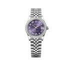 Lady-Datejust 31mm 278384RBR Stainless Steel Diamond Bezel Violet Roman Dial Jubilee