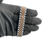 Lady-Datejust 31mm 278381RBR Stainless Steel Rose Gold Brown Roman Numerals Diamond Dial Diamond Bezel Jubilee