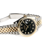 Datejust 41mm Stainless Steel Yellow Gold Black Diamond Dial Jubilee 126333-006