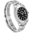 Datejust 41mm Black Dial Smooth Bezel Steel Mens Watch 126300