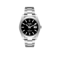 Datejust 41mm Black Dial Smooth Bezel Steel Mens Watch 126300