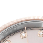 Datejust 41 Steel Everose Gold Sundust Diamond Dial Mens Watch 126331