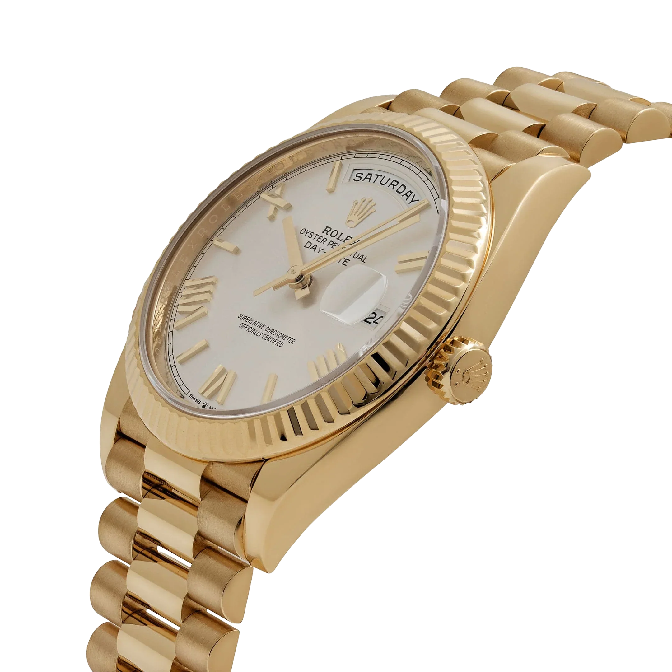 Day-date 40mm President Yellow Gold White Roman Numerals Dial 228238-0042