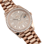 Day-Date 40 228345RBR Rose Gold Diamond Dial Diamond Bezel New 228345rbr-0002