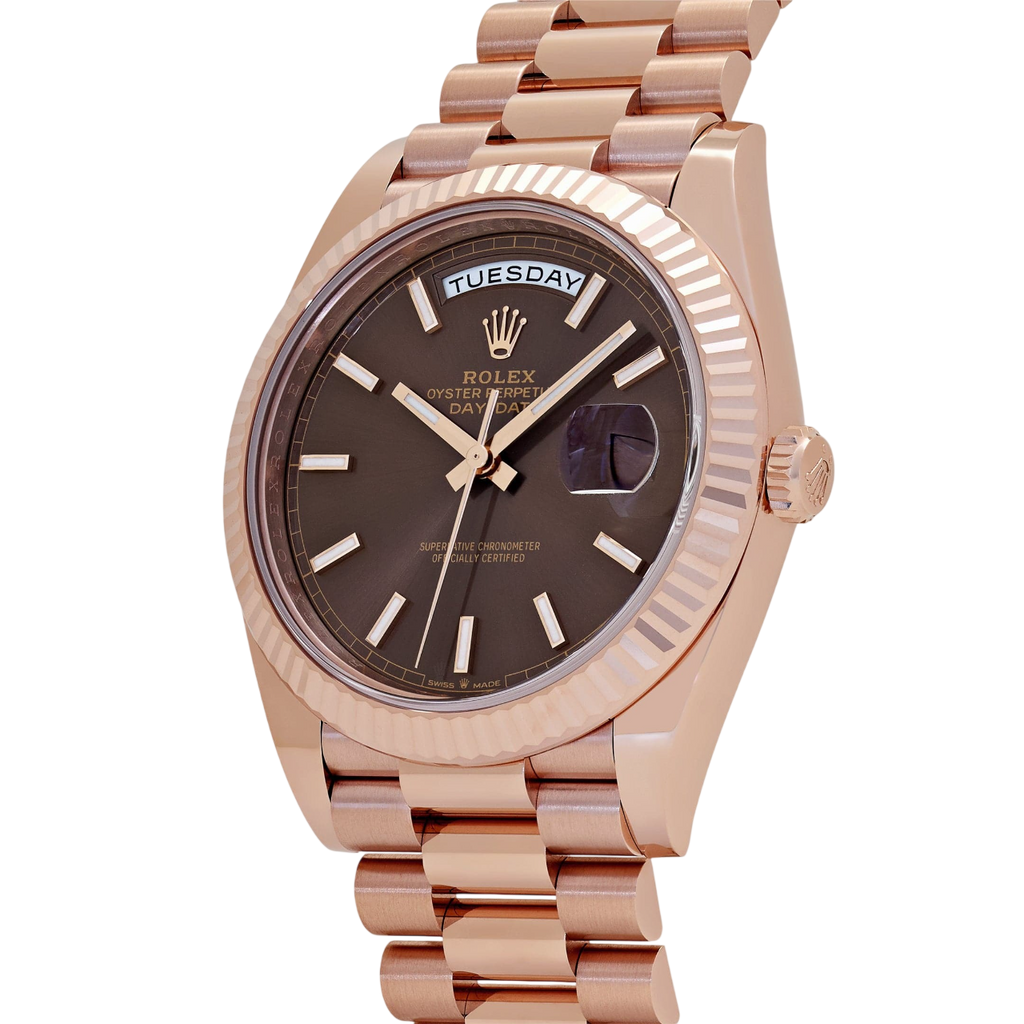 Day-Date 40mm Rose Gold Chocolate Dial m228235-0053