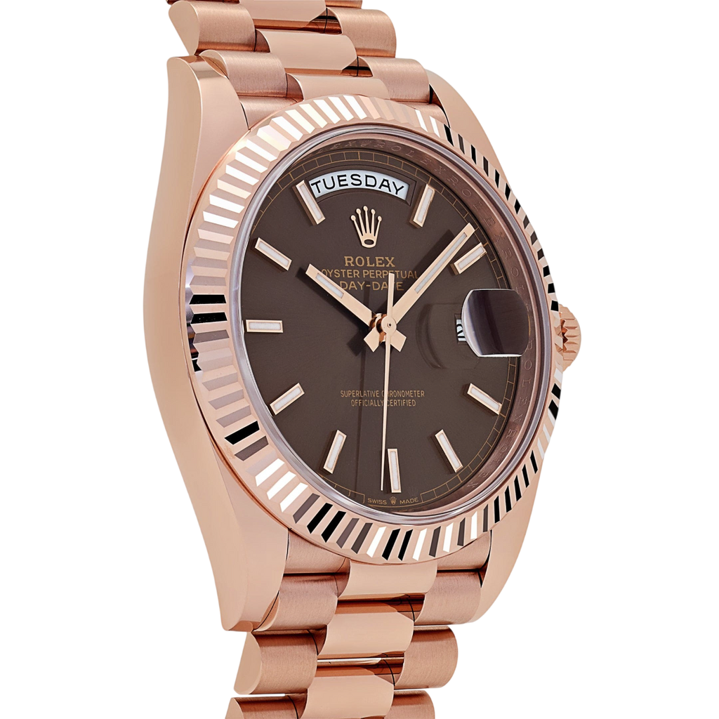 Day-Date 40mm Rose Gold Chocolate Dial m228235-0053