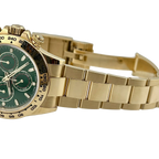Daytona 40mm Yellow Gold John Mayer Green Dial Mens Watch 116508