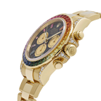 Daytona 126598RBOW 40mm Rainbow Yellow Gold Black Dial Sapphire Bezel