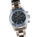 Daytona 40mm 126599TSA White Gold Silver Sheen Obsidian Dial Sapphire Bezel