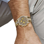Daytona Eye of the Tiger 116598TBR Yellow Gold Diamond Dial with Diamond Bracelet (Super Clone)