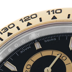Daytona 40mm Steel Yellow Gold Black Dial Mens Watch 126503
