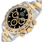 Daytona 40mm Steel Yellow Gold Black Dial Mens Watch 126503