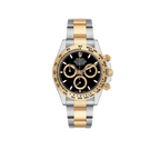 Daytona 40mm Steel Yellow Gold Black Dial Mens Watch 126503