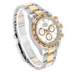 Daytona 40mm Steel Yellow Gold White Dial Mens Watch 126503