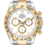 Daytona 40mm Steel Yellow Gold White Dial Mens Watch 126503