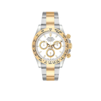 Daytona 40mm Steel Yellow Gold White Dial Mens Watch 126503