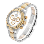 Daytona 40mm Steel Yellow Gold White Dial Mens Watch 126503