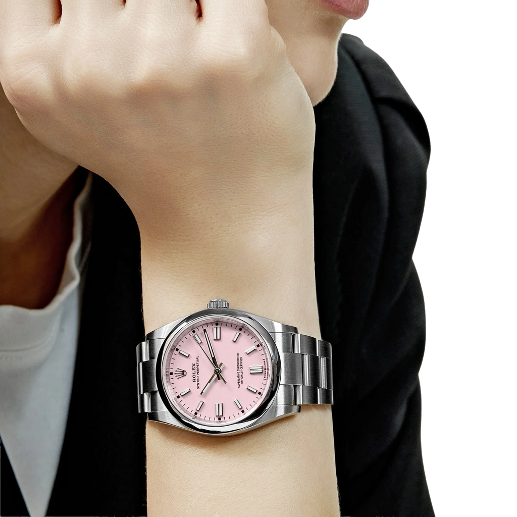 Oyster Perpetual 41mm Stainless Steel Candy Pink Dial Men Watch 134300-0013 New 2025