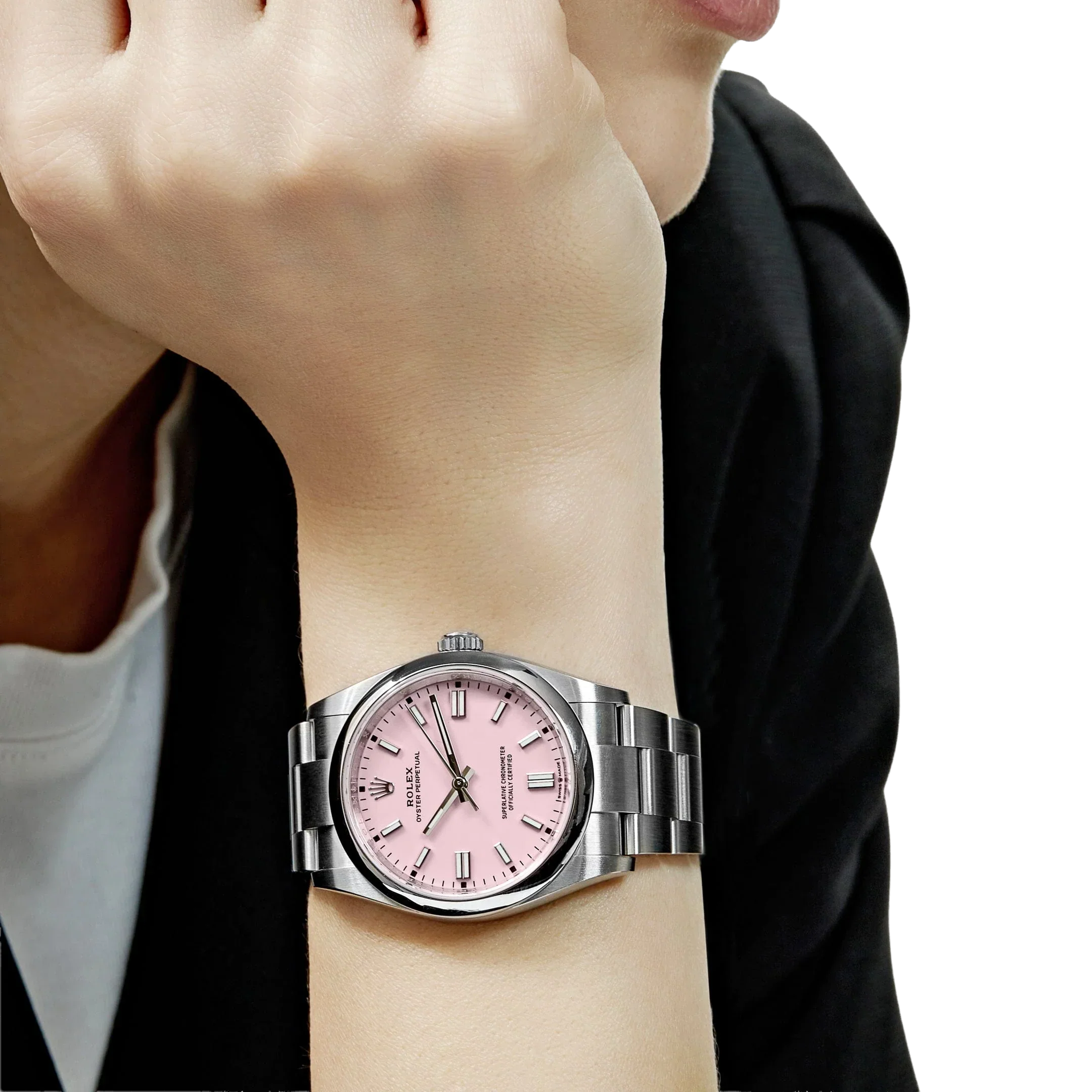 Oyster Perpetual 41mm Stainless Steel Candy Pink Dial Men Watch 134300-0013 New 2025