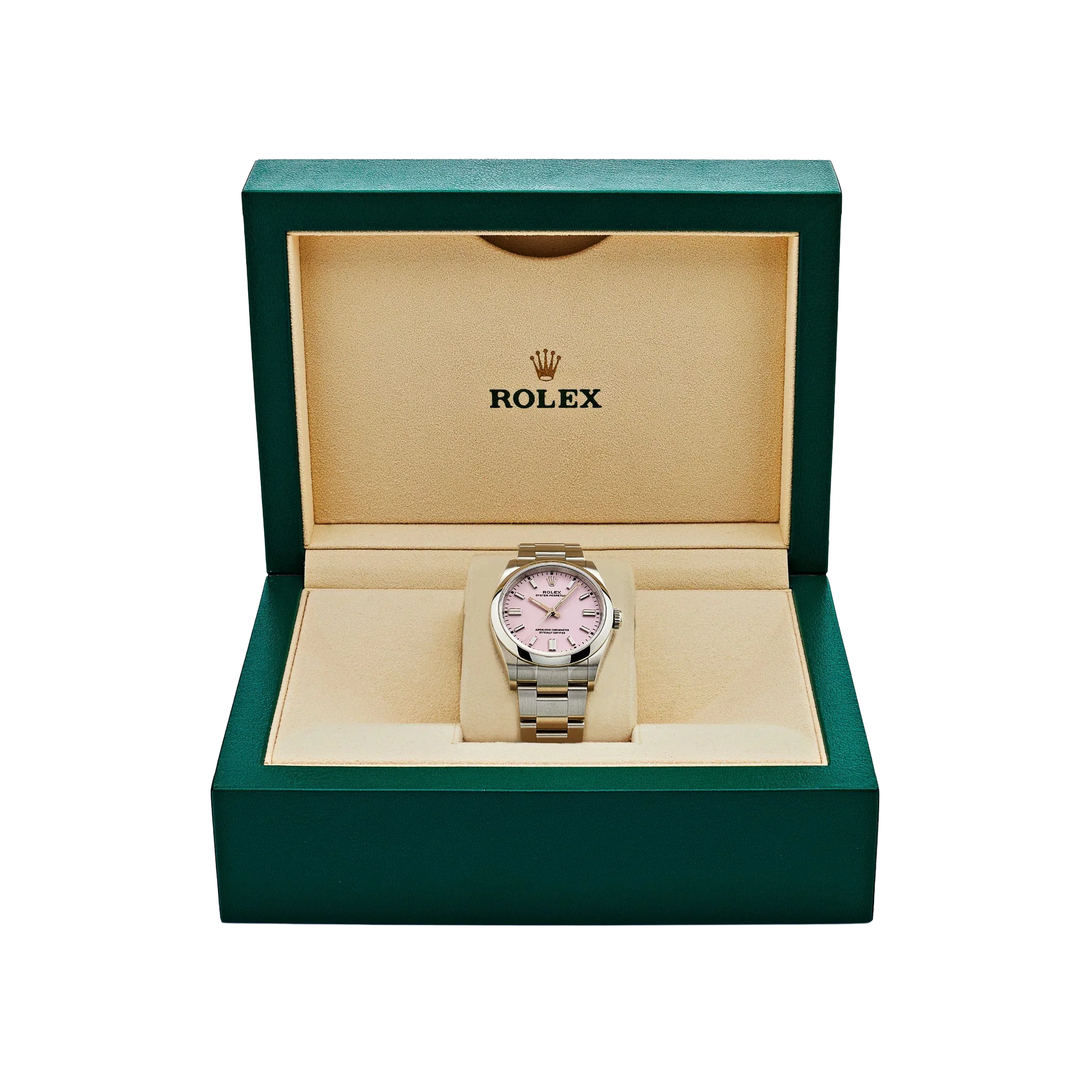 Oyster Perpetual 41mm Stainless Steel Candy Pink Dial Men Watch 134300-0013 New 2025