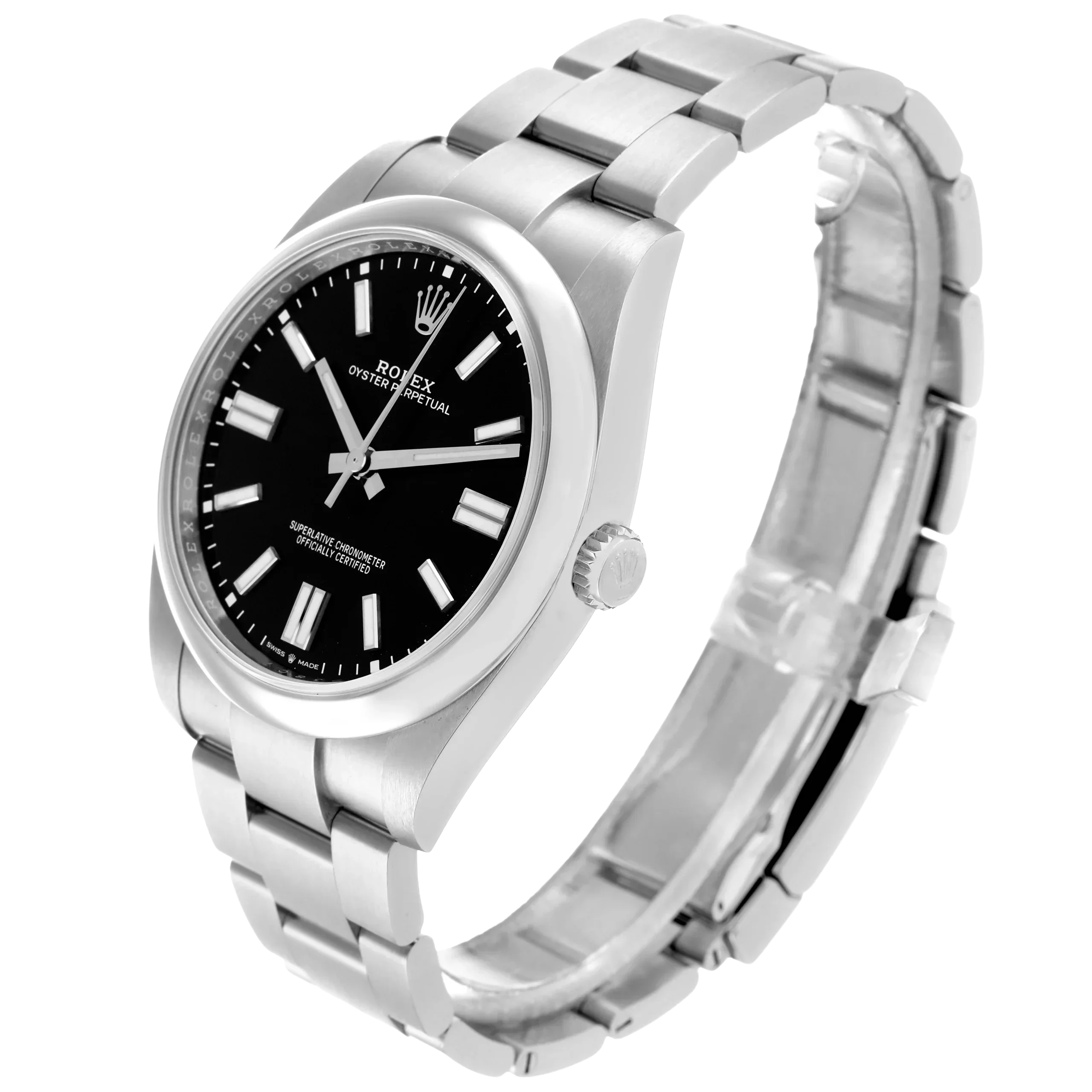 Oyster Perpetual 41mm Black Dial Steel Mens Watch 124300