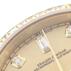 President Day-Date 36mm Yellow Gold Diamond Bezel Mens Watch 118348