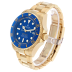 Seadweller Deepsea 44mm Yellow Gold Blue Dial Mens Watch 136668