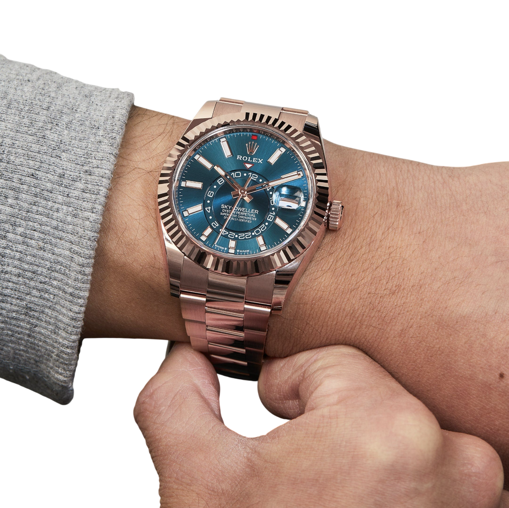 Sky-Dweller 42mm 18k Everose Gold Mens Watch 336935-0005 (Super Clone)