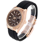 Sky-Dweller 42mm Rose Gold Chocolate Brown Dial Mens Watch 326235