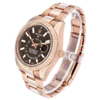 Sky-Dweller 42mm Rose Gold Chocolate Brown Dial Mens Watch 326935