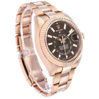 Sky-Dweller 42mm Rose Gold Chocolate Brown Dial Mens Watch 326935